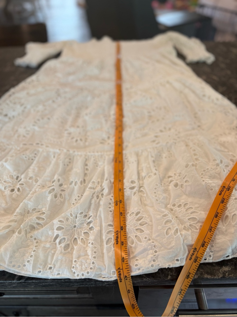 Baltic Born White Ella Eyelet Smocked Midi Dress - Picture 12 of 12